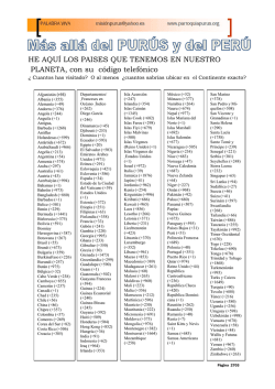 HE AQU&Iacute; LOS PAISES QUE TENEMOS EN NUESTRO PLANETA
