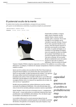 La capacidad que tenemos en el cerebro es