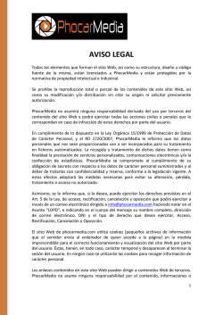 AVISO LEGAL - Phocarmedia