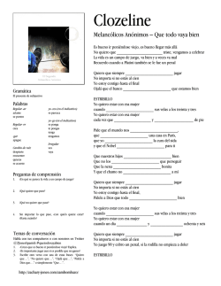 Clozeline: Spanish cloze activity worksheet with