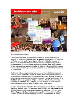 Queridos amigos y amigas, Casi sin darnos cuenta, hemos entrado