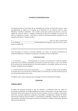 Acuerdo de Confidencialidad