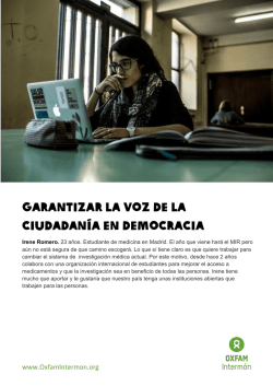 garantizar la voz de la ciudadan&iacute;a en democracia