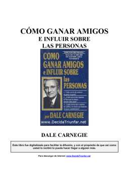 Como Ganar Amigos e Influir Sobre las Personas