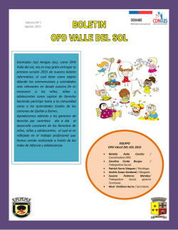 Estimados (as) Amigos (as), como OPD Valle del sol, nos es muy