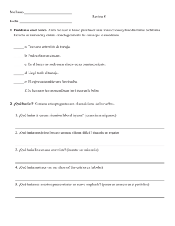 Me llamo Revista 8 Fecha 1 Problemas en el banco Anita fue ayer al
