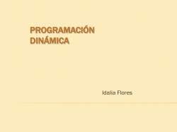 Ponencia 6: Programaci&oacute;n din&aacute;mica.