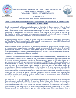 Calidad 2015 - Cesfam Los Volcanes