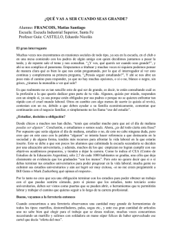 &iquest;QU&Eacute; VAS A SER CUANDO SEAS GRANDE? Alumno: FRANCOIS