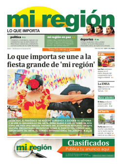 Lo que importa se une a la fiesta grande de `mi regi&oacute;n`