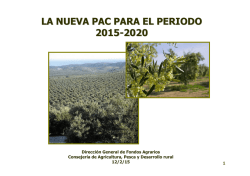 LA NUEVA PAC PARA EL PERIODO 2015-2020