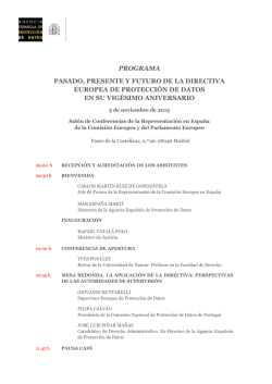 Pasado, presente y futuro de la Directiva Europea de Protecci&oacute;n de