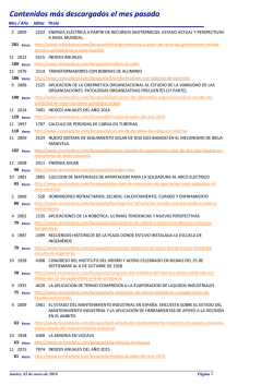 Contenidos m&aacute;s descargados el mes pasado