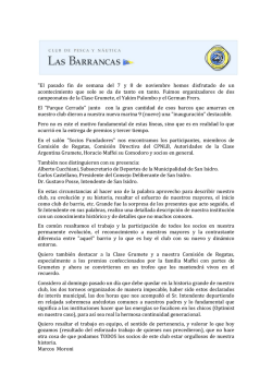 "El pasado fin de semana del 7 y 8 de noviembre hemos disfrutado