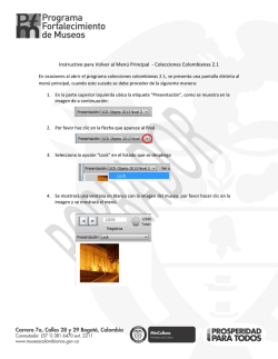 Instructivo volver men&uacute; Colecciones Colombianas