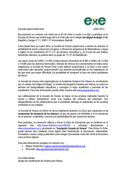 Nos ponemos en contacto con usted con el fin de volver a invitar a