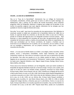 ENRIQUE AYALA MORA 13 DE NOVIEMBRE DE 1.950 VOLVER