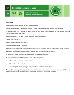 REQUISITOS 1. Demostrar c&oacute;mo entrar y salir del agua de forma