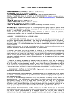 BASES Y CONDICIONES - Telinfor SA | Bases y Condiciones Uruguay