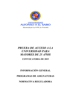 prueba de acceso a la universidad para mayores de 25 a&ntilde;os