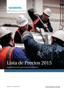 Vigencia: 1&deg; de Abril del 2015 - The Future of Manufacturing