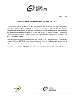 Lista de Empresas con Distintivo 2015