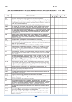 LISTA DE COMPROBACI&Oacute;N DE SEGURIDAD PARA