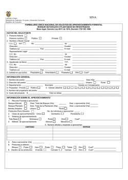 formulario &uacute;nico nacional de solicitud de aprovechamiento forestal