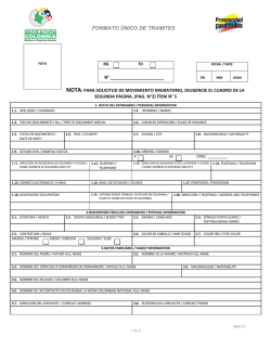 FORMATO &Uacute;NICO DE TRAMITES