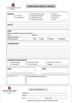 FORMULARIO &Uacute;NICO DE TR&Aacute;MITE