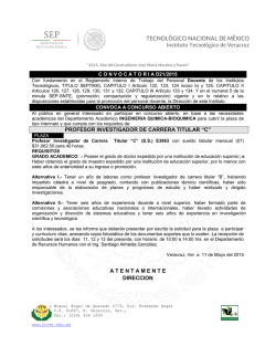 cd investigadores 2015 - Instituto Tecnol&oacute;gico de Veracruz