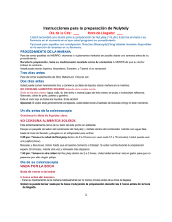 Instrucciones para la preparaci&oacute;n de Nulytely