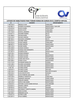 LISTADO DE HABILITADOS PARA TOMAR HORAS EN CURSOS