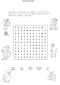 Encuentra y se&ntilde;ala todas las palabras de la lista situada abajo. Ten