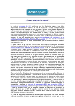 &iquest;Cuesta abajo en la rodada