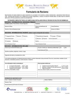 RECLAMO ESPA&Ntilde;OL - Global Benefits Group