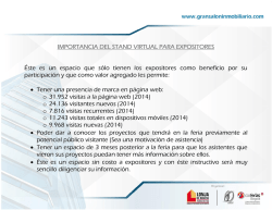 IMPORTANCIA DEL STAND VIRTUAL PARA EXPOSITORES &Eacute;ste