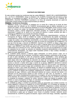 CONTRATO DE PR&Eacute;STAMO En este contrato constan las