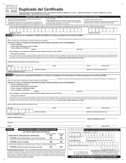 Duplicado del Certificado - American Quarter Horse Association