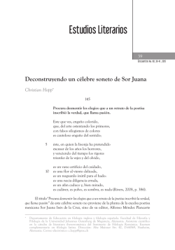 Deconstruyendo un c&eacute;lebre soneto de Sor Juana