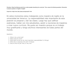 En estos momentos estoy trabajando como maestro de ingl&eacute;s en la