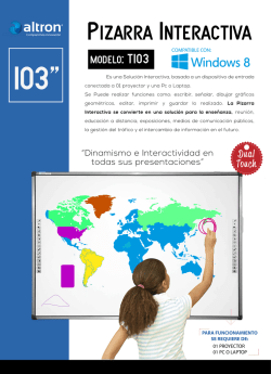 &ldquo;Dinamismo e Interactividad en todas sus presentaciones&rdquo;