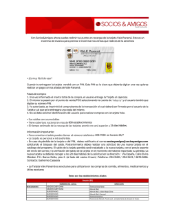 La Tarjeta Vale Panam&aacute; es exvclusiva para utilizarla en las compras