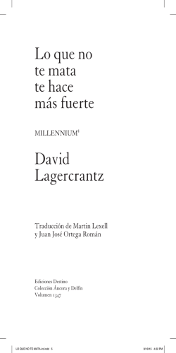 Lo que no te mata te hace m&aacute;s fuerte David