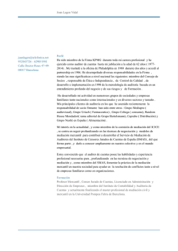 Joan Lagen Vidal Perfil He sido miembro de la Firma KPMG durante