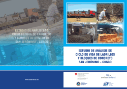 ESTUDIO DE AN&Aacute;LISIS DE CICLO DE VIDA DE LADRILLOS