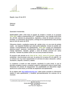 carta de oferta de apartamentos