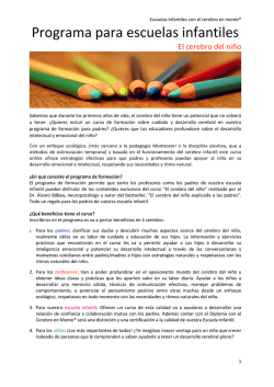 informaci&oacute;n - El Cerebro del Ni&ntilde;o