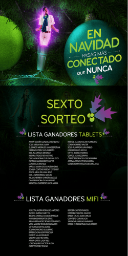 Ganadores promoci&oacute;n En navidad pas&aacute;s m&aacute;s conectado que nunca.