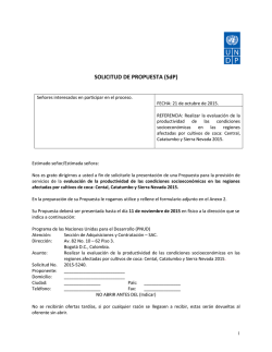 Solicitud de Propuesta (inferior A 100.000 D&oacute;lares Ee.uu.)